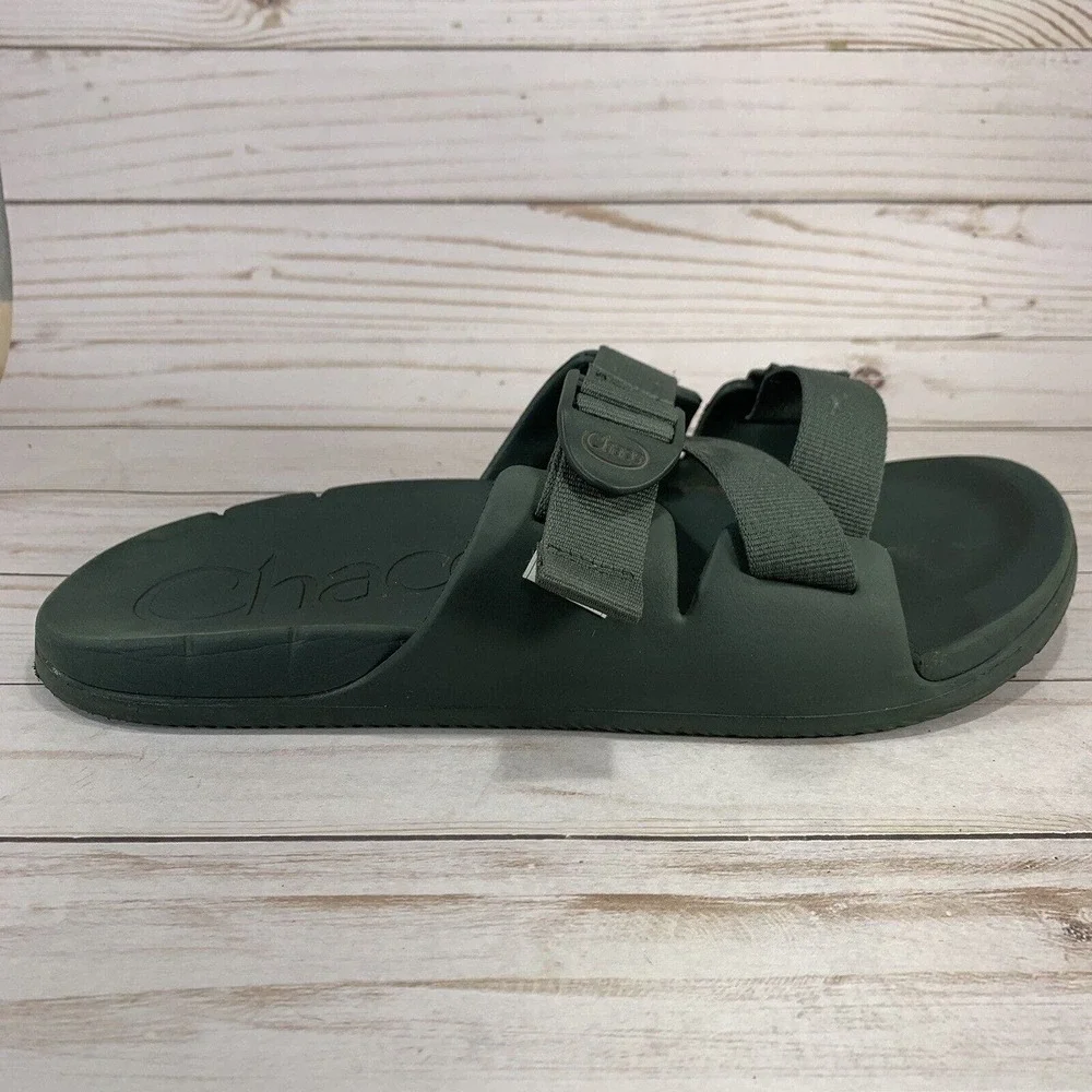 Chaco Men's Slide Sandals in Dark Green